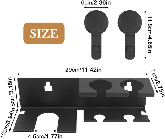 Hair Dryer Holder, Hair Tool Organizer Wall Mounted,Blow Dryers Hanger,Bathroom Space-Saving Blow Dryer Organizer Self-Adhesive Design for Straighteners,Hair Dryer,Brush,Curling