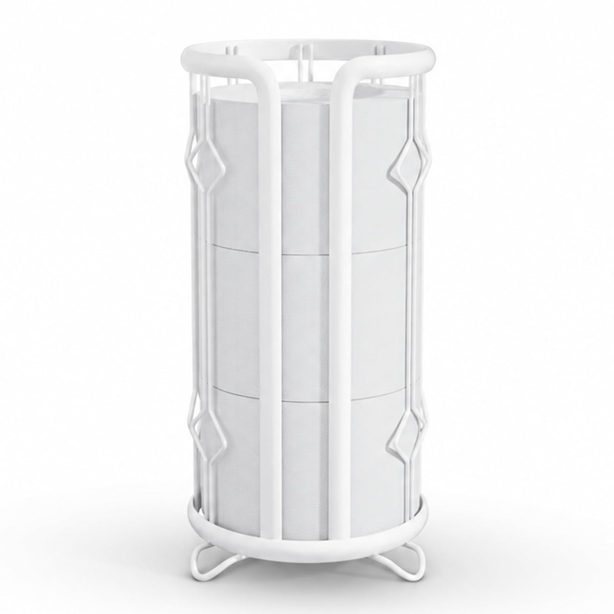 Epicano Toilet Paper Holder Stand,Freestanding Toilet Paper Storage,Black