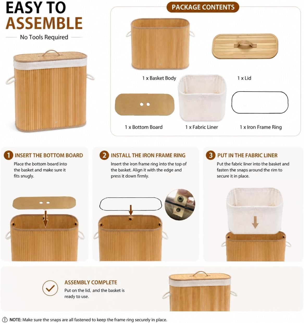 Large Bamboo Toilet Paper Basket with Lid, Holds 12 Mega Rolls, Eco-Friendly Bamboo Toilet Paper Holder, Easy to Install, Bathroom & Kitchen Storage Organizer