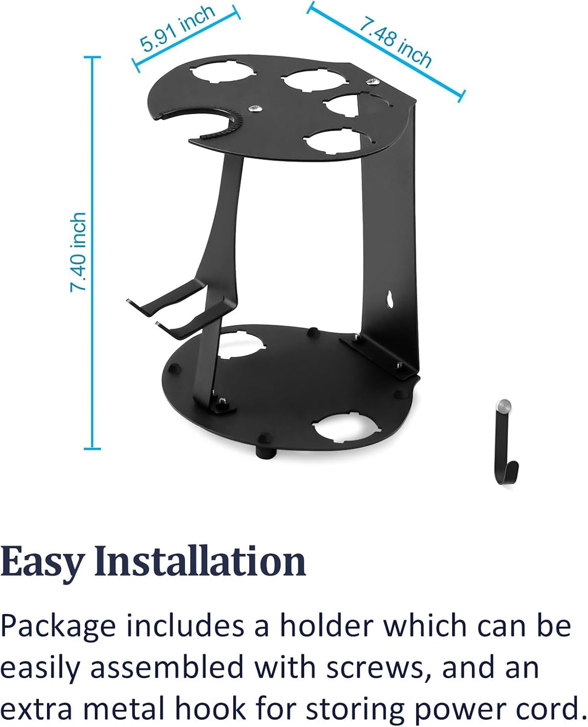 Nekuma Curling Iron Holder Attachments Compatible with Dyson Airwrap Organizer Stand on Desktop, Hair Wrap Storage Rack Accessories Wall Mounted for home / Bathroom
