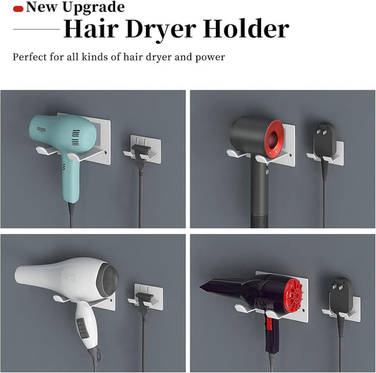 XIGOO Self Adhesive Hair Dryer Holder Wall Mounted