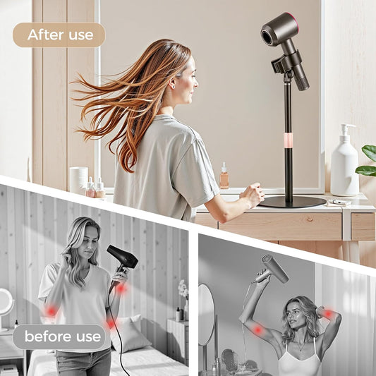 Hair Dryer Stand Holder-19 inch Ultra Stable Countertop Blow Dryer Stand