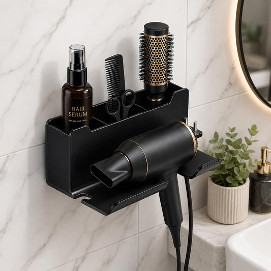 Hair Dryer Holder Wall Mounted, Blow Dryer Holder, Hair Tool Organizer