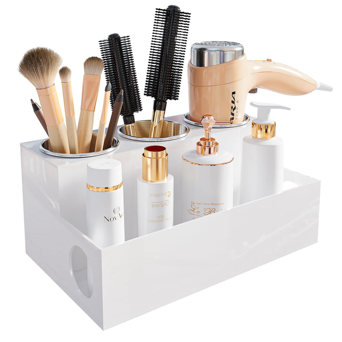 Hair Tool Organizer, Black Acrylic Hair Dryer Holder