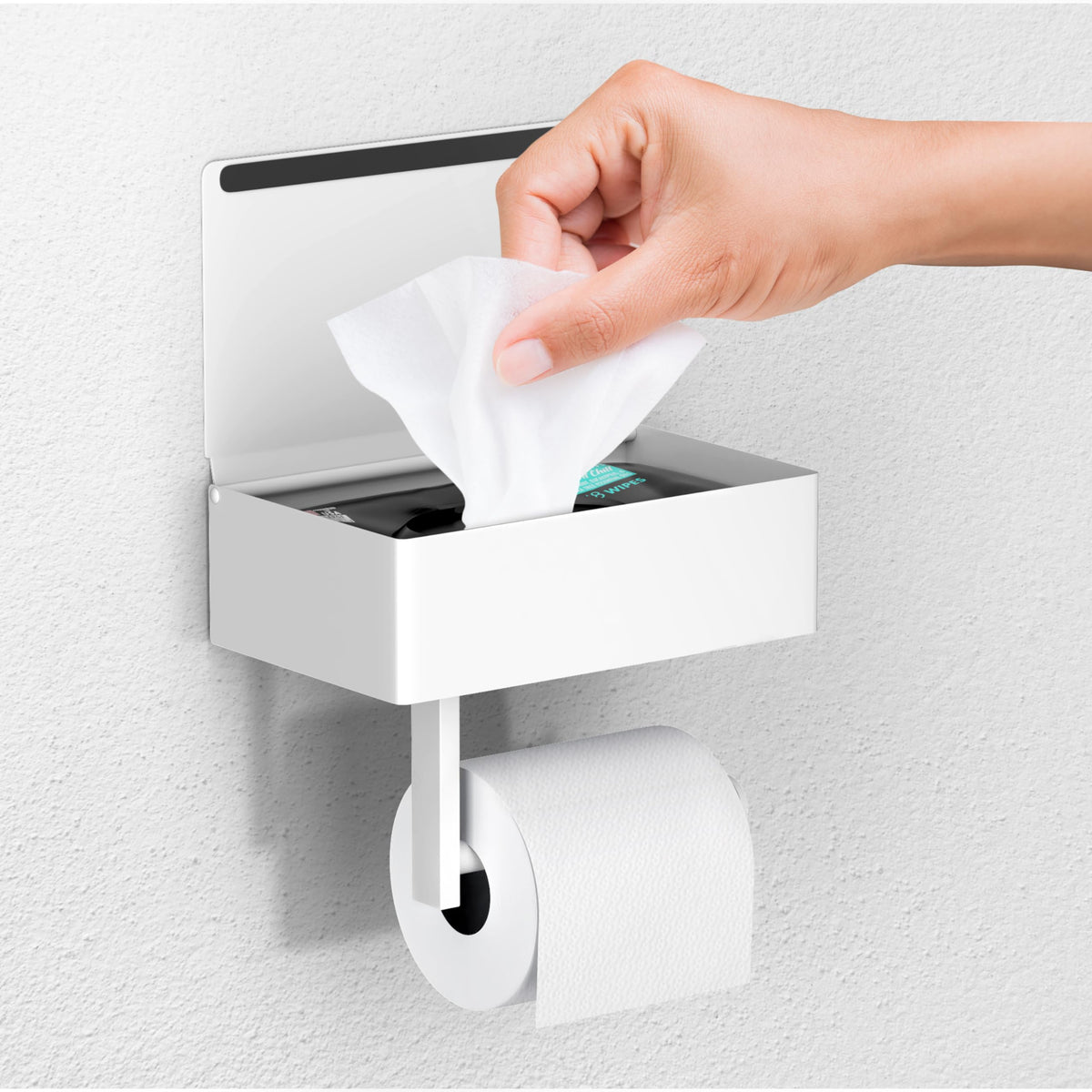 Day Moon™ - Toilet Paper Holder with Shelf & Storage - Wall Mount, Gold