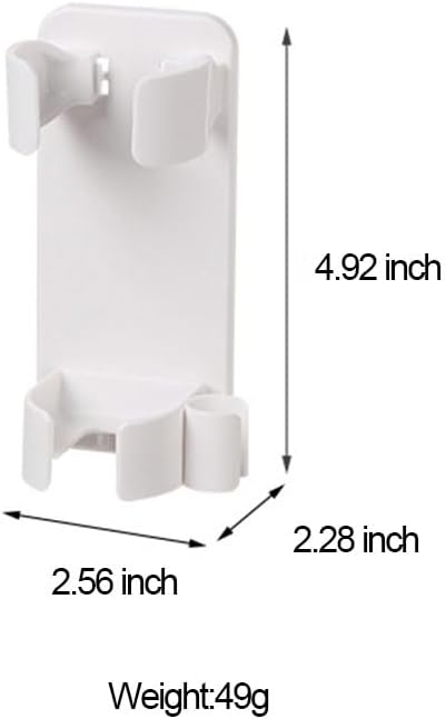 Wall-Mounted Hair Tool Organizer, Adjustable Clamp, Compact Holder for Curling Iron and Styling Tools, Bathroom Vanity Storage, White