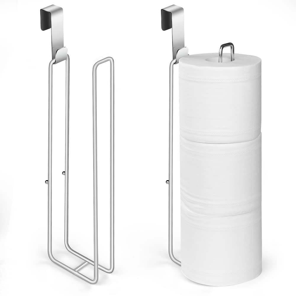 Toilet Paper Holder with Storagefor 3 Roll Tissue （Black 1 Pcs）
