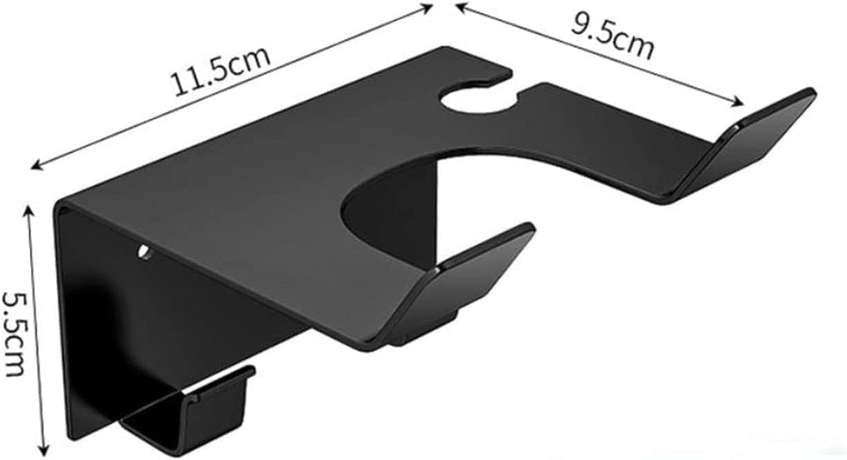 Hair Dryer Holder Wall Mount Blow Dryer Hanger Stand Rack Countertop Hair Dryer Bracket Hair Tool Organizer Storage（Black）