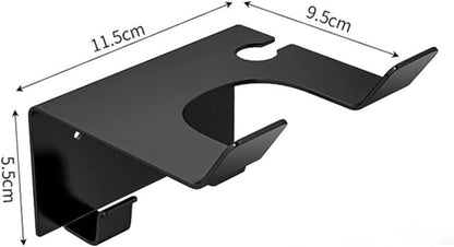 Hair Dryer Holder Wall Mount Blow Dryer Hanger Stand Rack Countertop Hair Dryer Bracket Hair Tool Organizer Storage（Black）