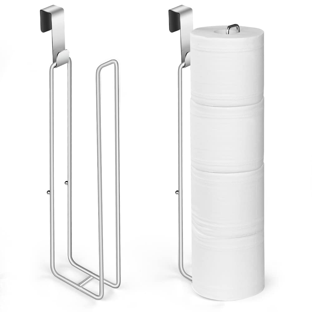 Toilet Paper Holder with Storagefor 3 Roll Tissue （Black 1 Pcs）