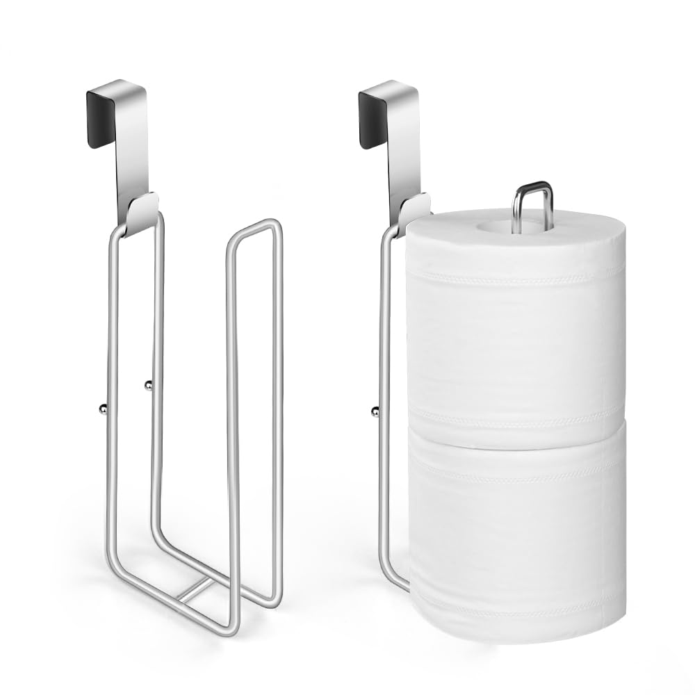 Toilet Paper Holder with Storagefor 3 Roll Tissue （Black 1 Pcs）