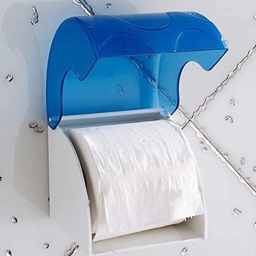 Wall Mounted Waterproof Paper Holder Bathroom Paper Roll Holder (Blue)
