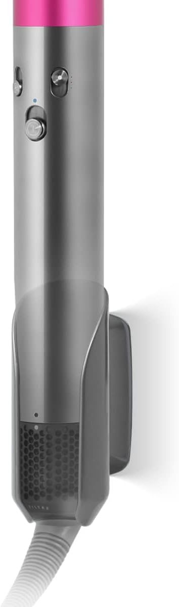 LANMU Wall Mount Holder Compatible with Dyson Airwrap/Airstrait Styler, Storage Organizer Stand Curling Iron Accessories for Home Bathroom (Gray)