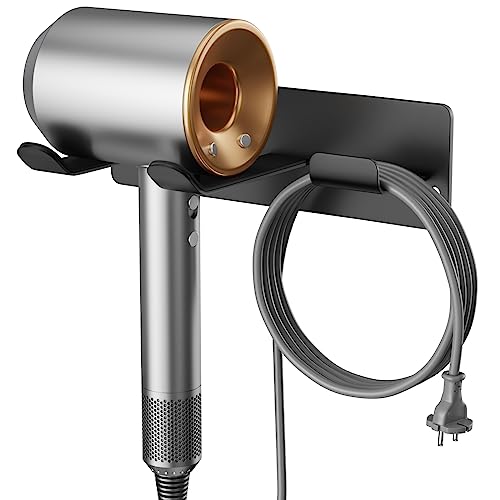 Hair Dryer Wall Mount Holder Compatible with Dyson, 304 Stainless Steel Silver