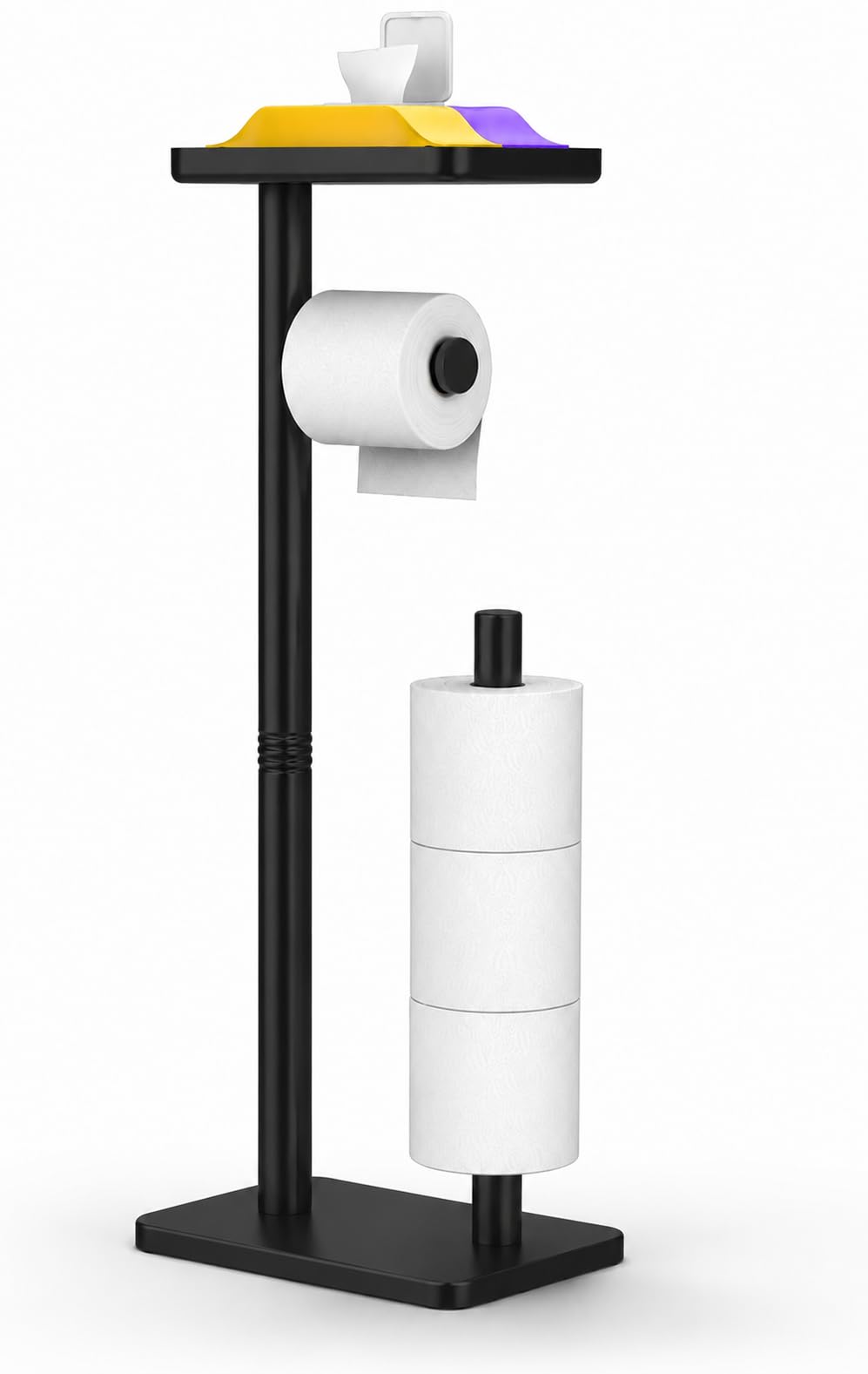 Day Moon™ - Toilet Paper Holder with Shelf - Wall Mount, Brushed Nickel
