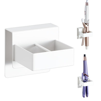 Straighteners Holder Wall Mounted Curling Iron Holder Metal Hair Dryer Holder for Curling Wands Accessories Adhesive Hair Tool Organizer Flat Iron Holder for Bathroom Barber Shops Vanity (Sliver)
