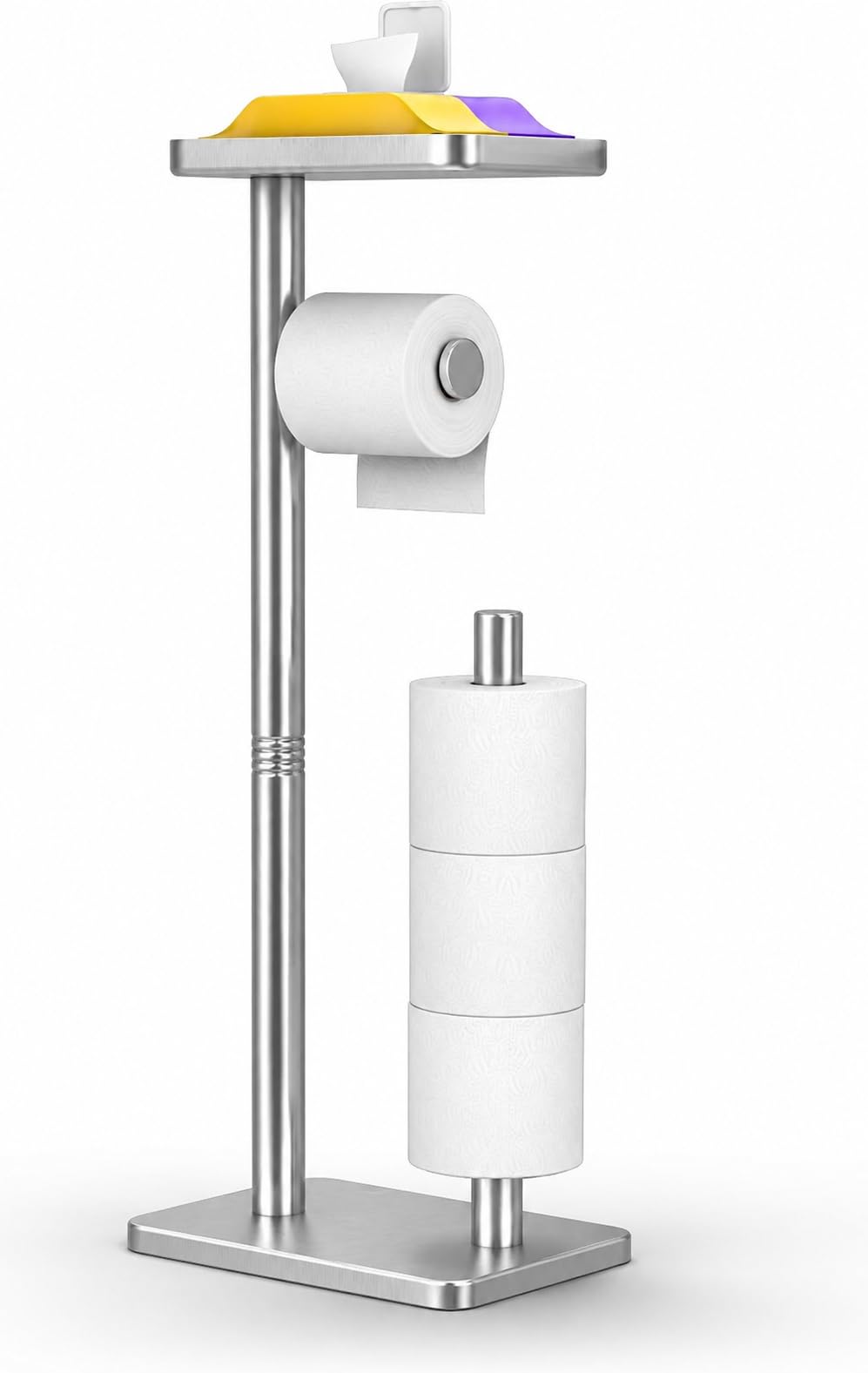 Day Moon™ - Toilet Paper Holder with Shelf & Storage - Wall Mount, Gold