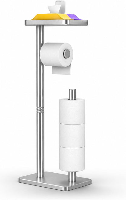 Day Moon™ - Toilet Paper Holder with Shelf & Storage - Wall Mount, Gold