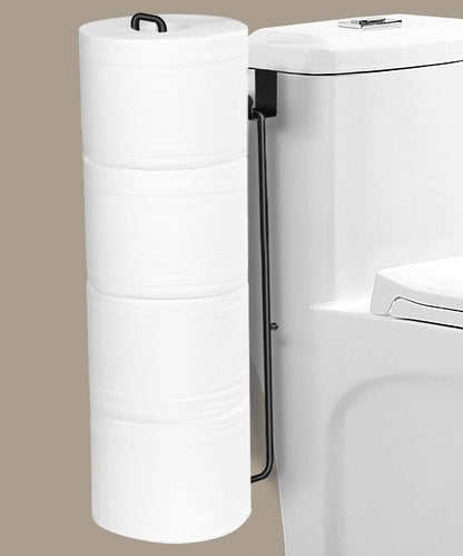 Toilet Paper Holder with Storagefor 3 Roll Tissue （Black 1 Pcs）