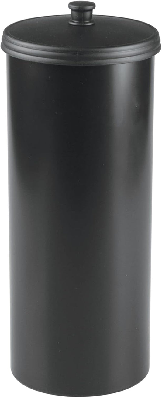 iDesign Freestanding Bathroom Toilet Paper Storage Holder, Matte Black