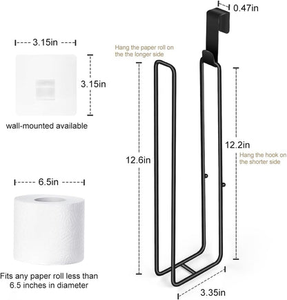 Toilet Paper Holder with Storagefor 3 Roll Tissue （Black 1 Pcs）