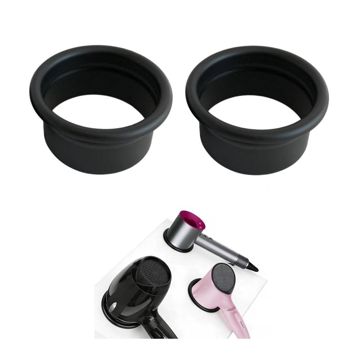 Hair Styling Station with Dryer, Curling Iron, Comb Holder and Tube Organizer