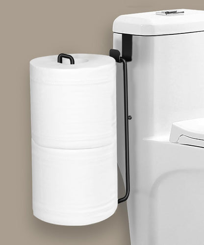 Toilet Paper Holder with Storagefor 3 Roll Tissue （Black 1 Pcs）