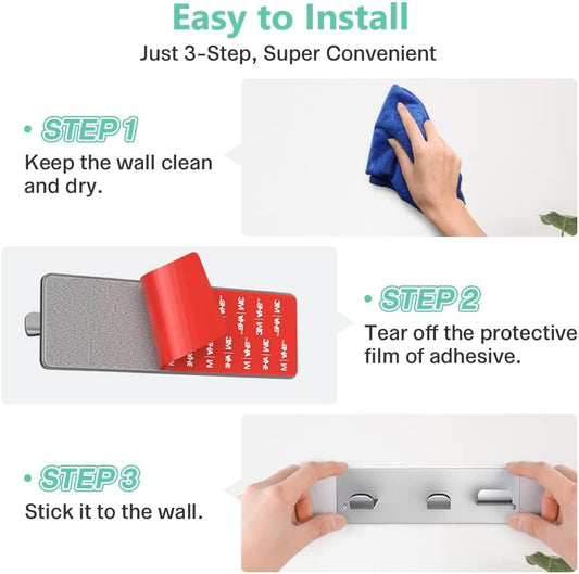 Hair Dryer Wall Mount Holder Compatible with Dyson, 304 Stainless Steel Silver
