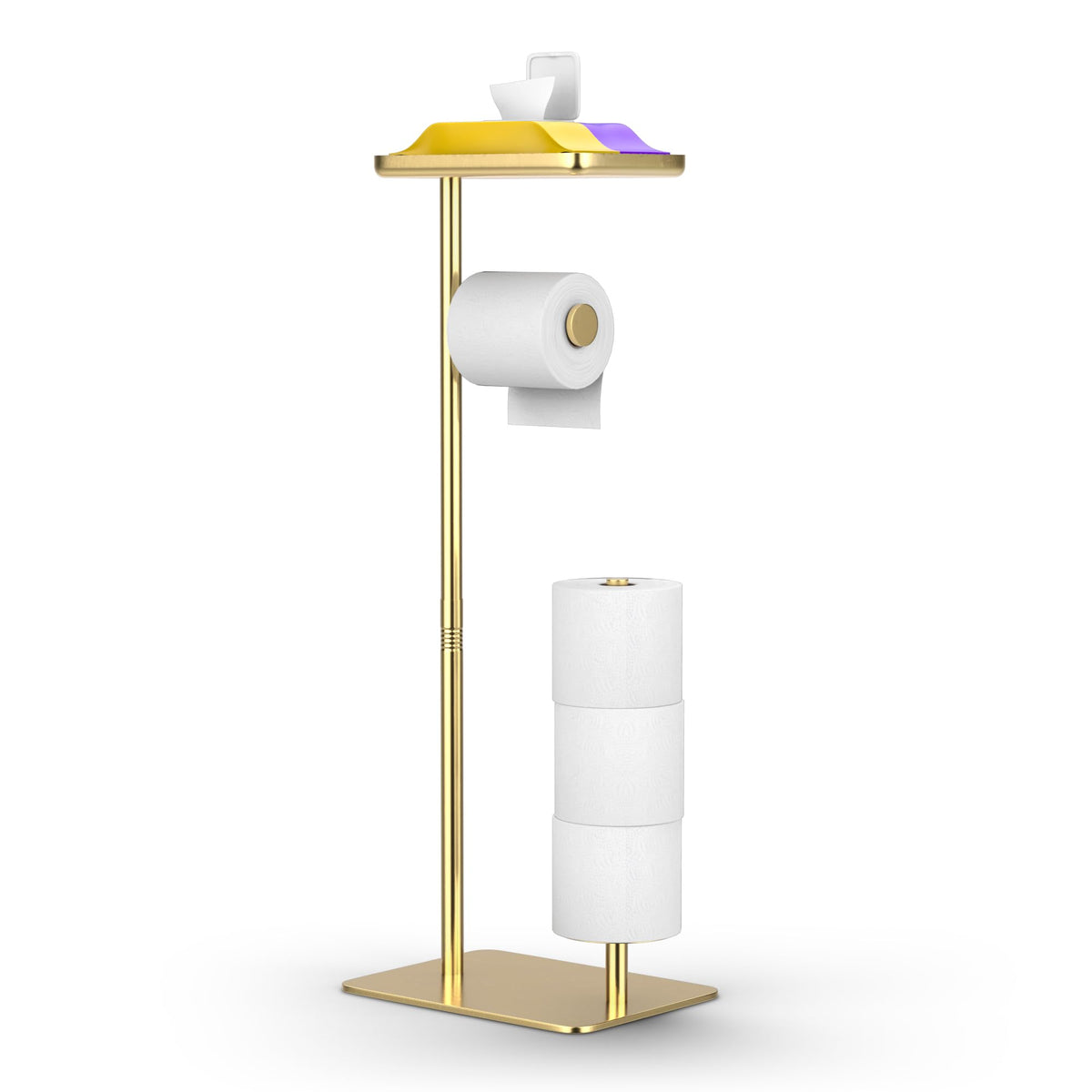 Day Moon™ - Toilet Paper Holder with Shelf - Wall Mount, Brushed Nickel