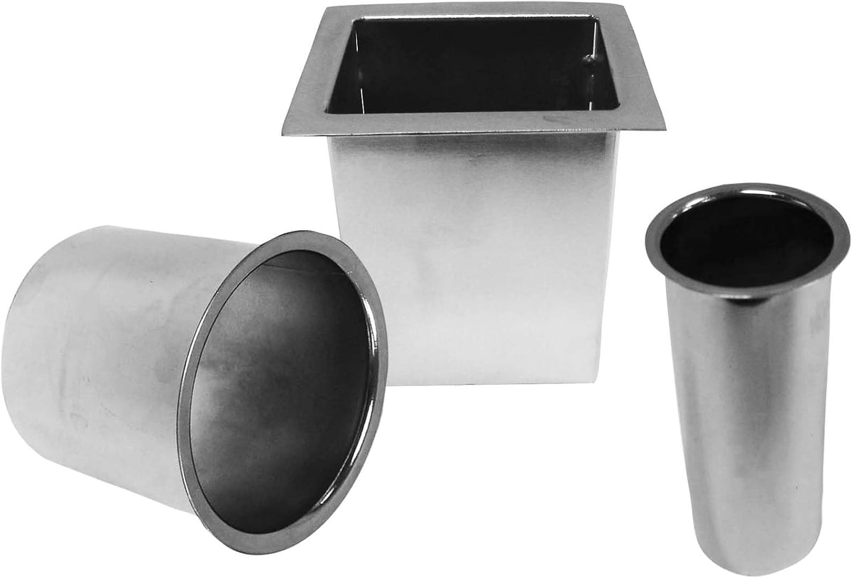 OUTWATER Premium Salon Appliance Stainless Steel Holder Package - 3" Blow Dryer Ring, 2" Curling Iron Ring, and Flat Iron Organizer Set