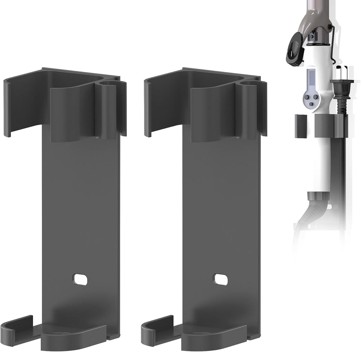 Linkidea 2 Pack Curling Iron Holder Wall Mount for Devices Diameter Under 1.38" (3.5CM), Hair Styling Tool Storage Organizer, Hairdressing Hanging Rack Stand for Flat Irons, Curling Wands