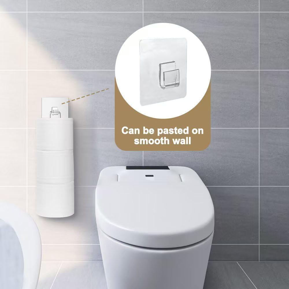 Toilet Paper Holder with Storagefor 3 Roll Tissue （Black 1 Pcs）