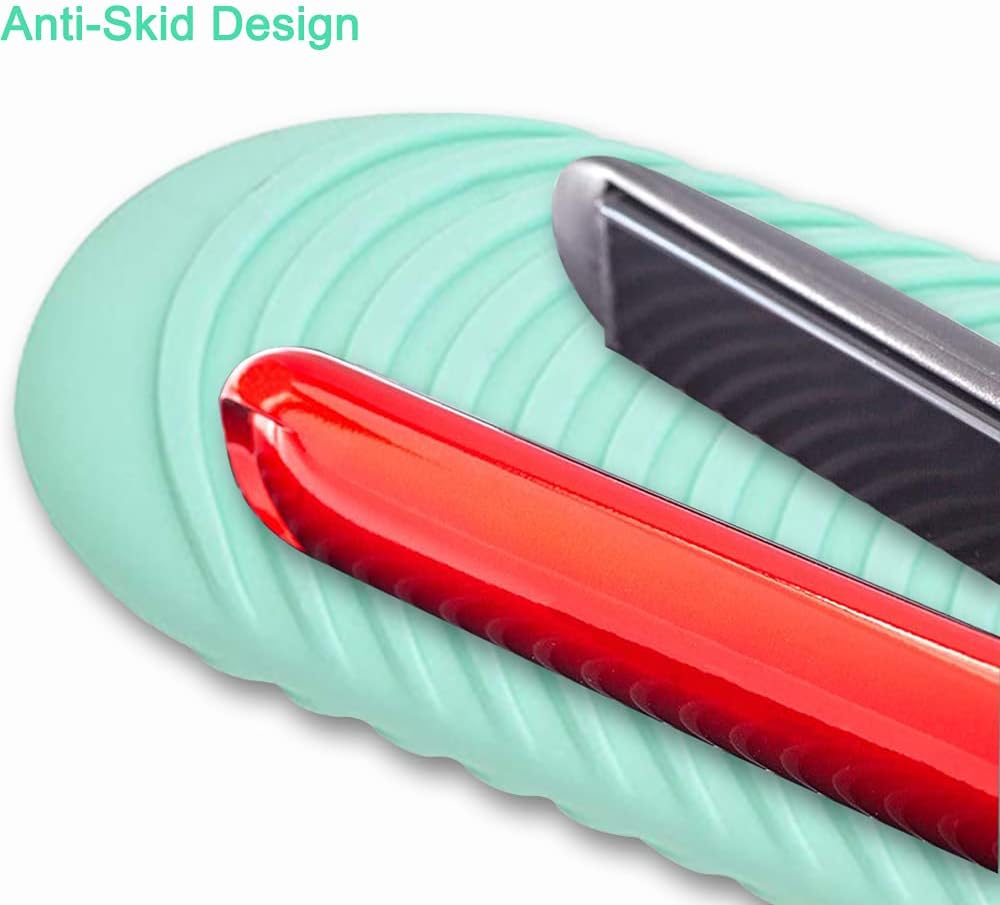 Heat Resistant Mat for Hair Tools, Silicone Heat Mat & Holder for Curling Iron, Professional Portable Travel Flat Iron Mat Pad Pouch Case Cover for Countertop