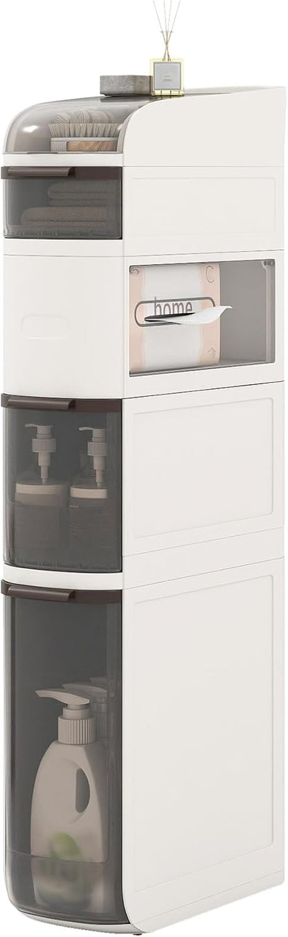 GIANTEX 5-Tiers Narrow Bathroom Storage Cabinet (17'' x 7''x 38.5'')