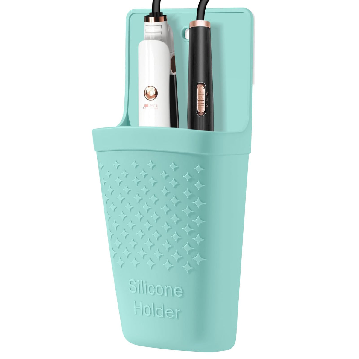 ZAKRA Curling Iron Holder,Heat Resistant Silicone Holder for Flat Iron,Hair Straightener,Hot Hair Tools,Vanity Accessories Organizer.(Grey)