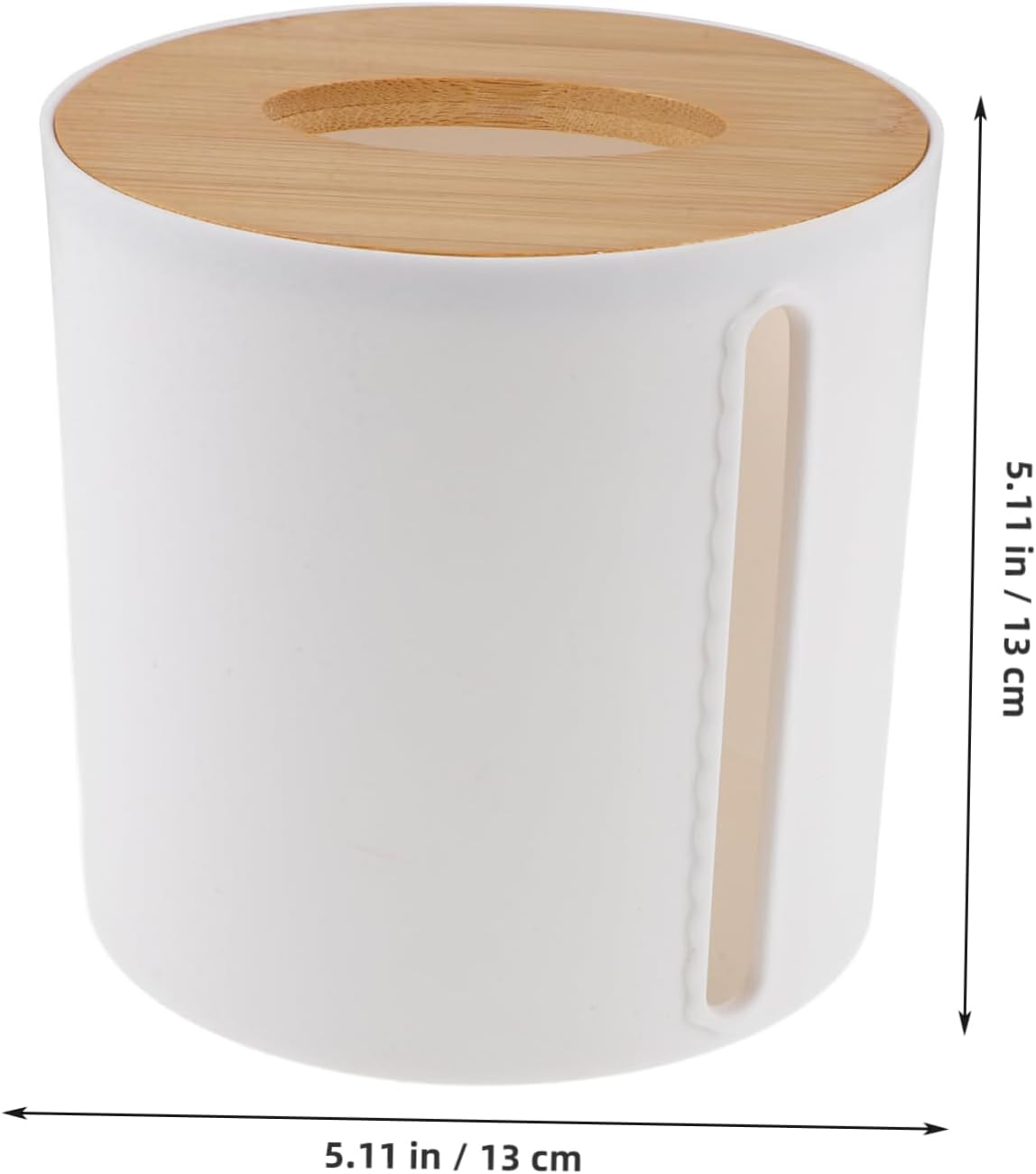 Bathroom Paper Towel Dispenser Modern Toilet Paper Holder Lid Round Storage Tube