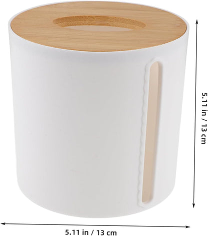 Bathroom Paper Towel Dispenser Modern Toilet Paper Holder Lid Round Storage Tube