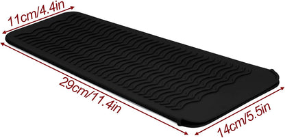Silicone Heat Resistant Mat Pouch for Hair Straightener,Curling Iron, Black