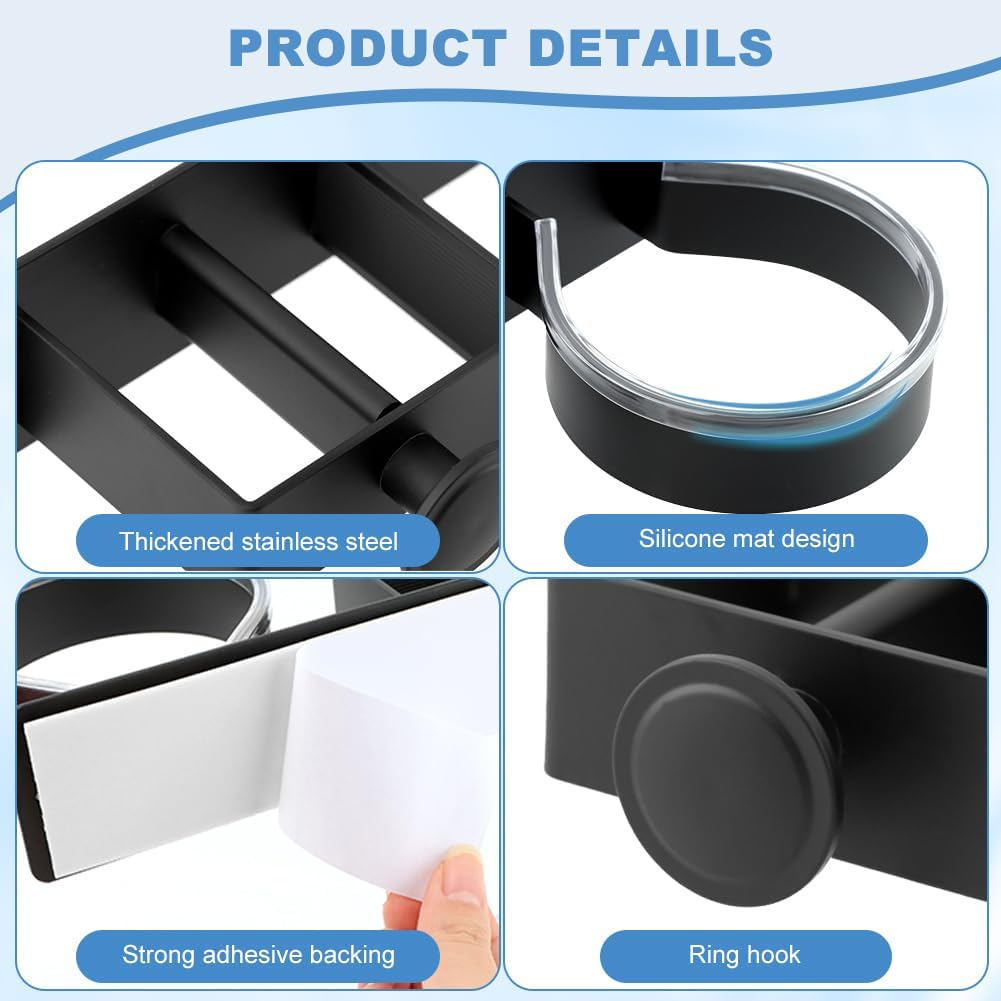 Hair Dryer Holder Wall Mounted, 2 in 1 Blow Dryer & Straightener Holder
