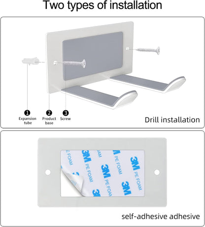 FLE Blow Dryer Holder Wall Mounted Fit fo Hair Dryers,White