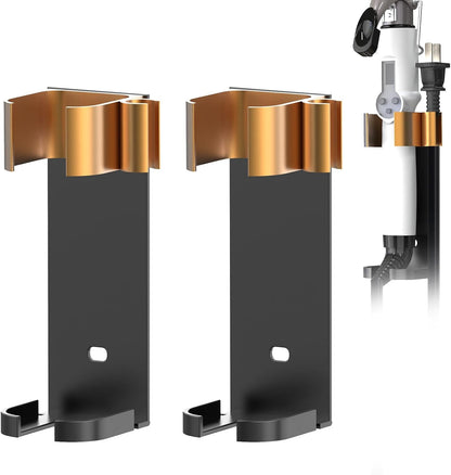 Linkidea 2 Pack Curling Iron Holder Wall Mount for Devices Diameter Under 1.38" (3.5CM), Hair Styling Tool Storage Organizer, Hair Dressing Rack Stand for Flat Irons, Straightener