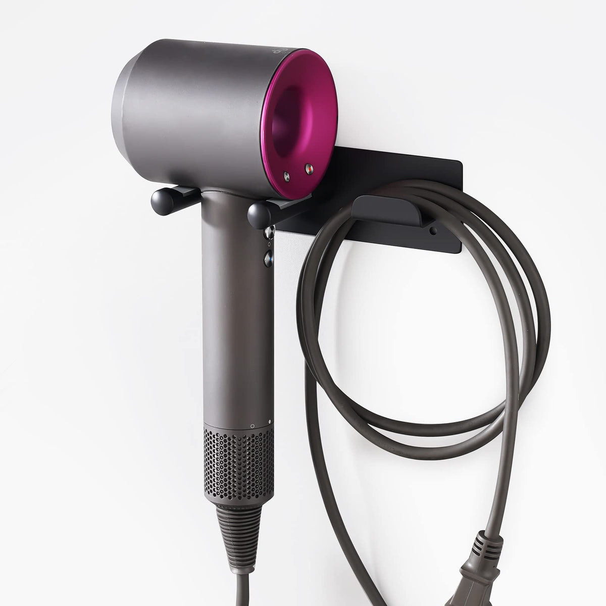 Hair Dryer Holder, Self Adhesive Blow Dryer Holder, Stainless Steel Hair Dryer Stand, Hair Dryer Holder Wall Mounted Compatible with Dyson Blow Dryer Gold