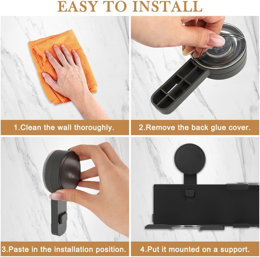 Hair Dryer Holder, Hair Tool Organizer Wall Mounted,Blow Dryers Hanger,Bathroom Space-Saving Blow Dryer Organizer Self-Adhesive Design for Straighteners,Hair Dryer,Brush,Curling