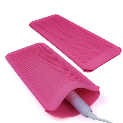Silicone Heat Resistant Mat Pouch for Hair Straightener,Curling Iron, Black