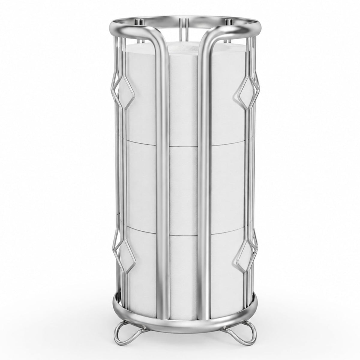 Epicano Toilet Paper Holder Stand,Freestanding Toilet Paper Storage,Black
