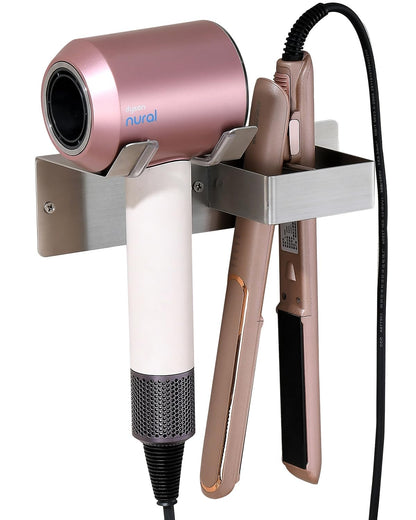 Hair Dryer Holder, Hair Dryer Holder Wall Mounted, Self Adhesive Blow Dryer Holder, Stainless Steel Dyson Hair Dryer Holder, Hairdryer Holder for Bathroom BANJEKT