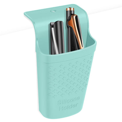 ZAXOP Flat Iron/Curling Iron/Hair Straightene/Hot Hair Tools Holder, Silicone Heat Resistant Mat Pouch Organizer.(Black)