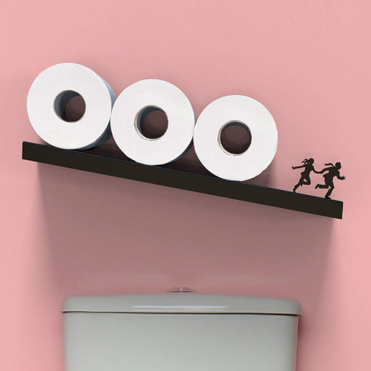 Funny Toilet Paper Holder Floating Wall Shelf - Avalanche Design