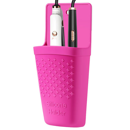 ZAKRA Curling Iron Holder,Heat Resistant Silicone Holder for Flat Iron,Hair Straightener,Hot Hair Tools,Vanity Accessories Organizer.(Grey)