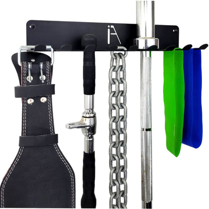 Gym Storage Rack Wall Mount, 11-Hook Cable Attachment Organizer, USA Made